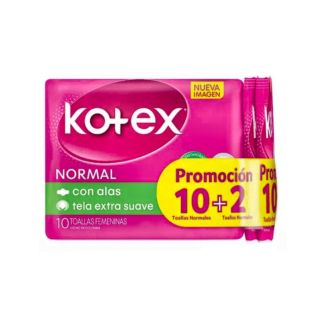 TOALL KOTEX NORM TELA S/A 30214788 PAQ x 12 UND