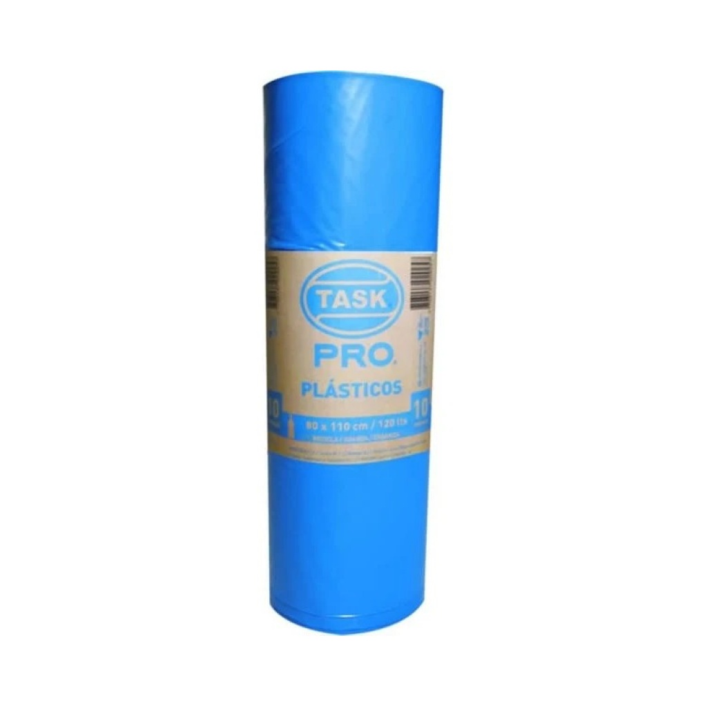 BOLSA DE BASURA AZUL TASK PRO ROLLO 80 X 110 CMS X 10 UNDS RF_1017054