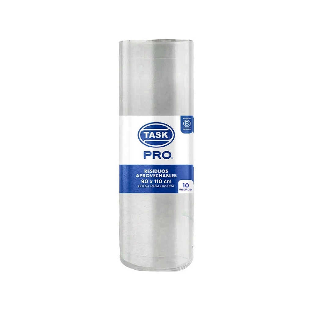 BOLSA DE BASURA BLANCA TASK PRO ROLLO 90 X 110  X 10 UDS RF_1017080/1017158