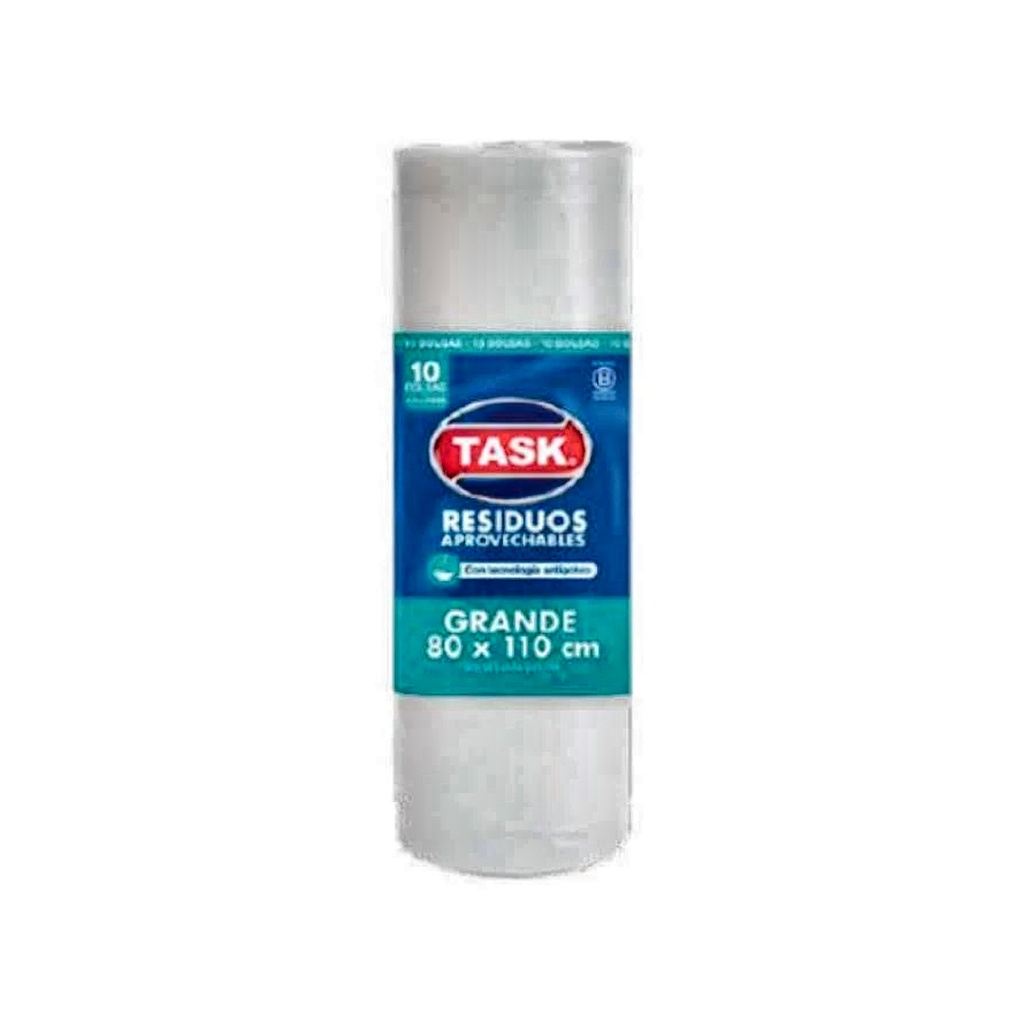 BOLSA DE BASURA BLANCA TASK PRO ROLLO 80 X 110 X 10 UDS RF_1017057/1017156/1017142
