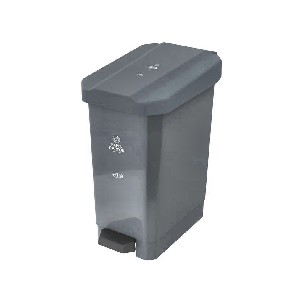 CANECA PAPELERA ESTRABINS PEDAL GRIS PAPEL CARTON 44 LT 4-1040576_EMP 2
