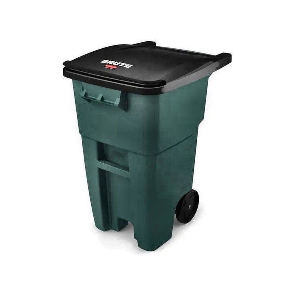 CONTENEDOR BRUTE CON RUEDA Y TAPA 189L VERDE 1829411