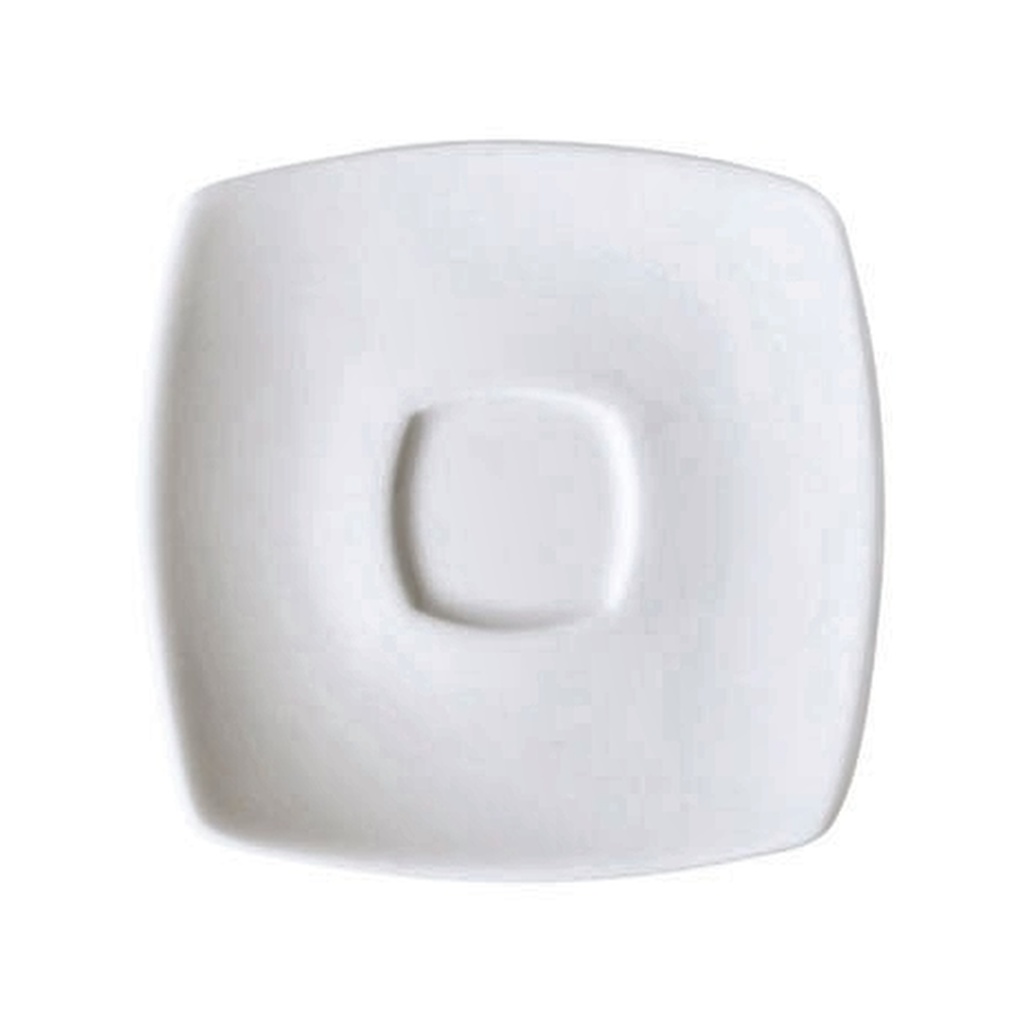 PLATO CAFE 13CM CUADR ACTUALITE BLANCO PA1101910124