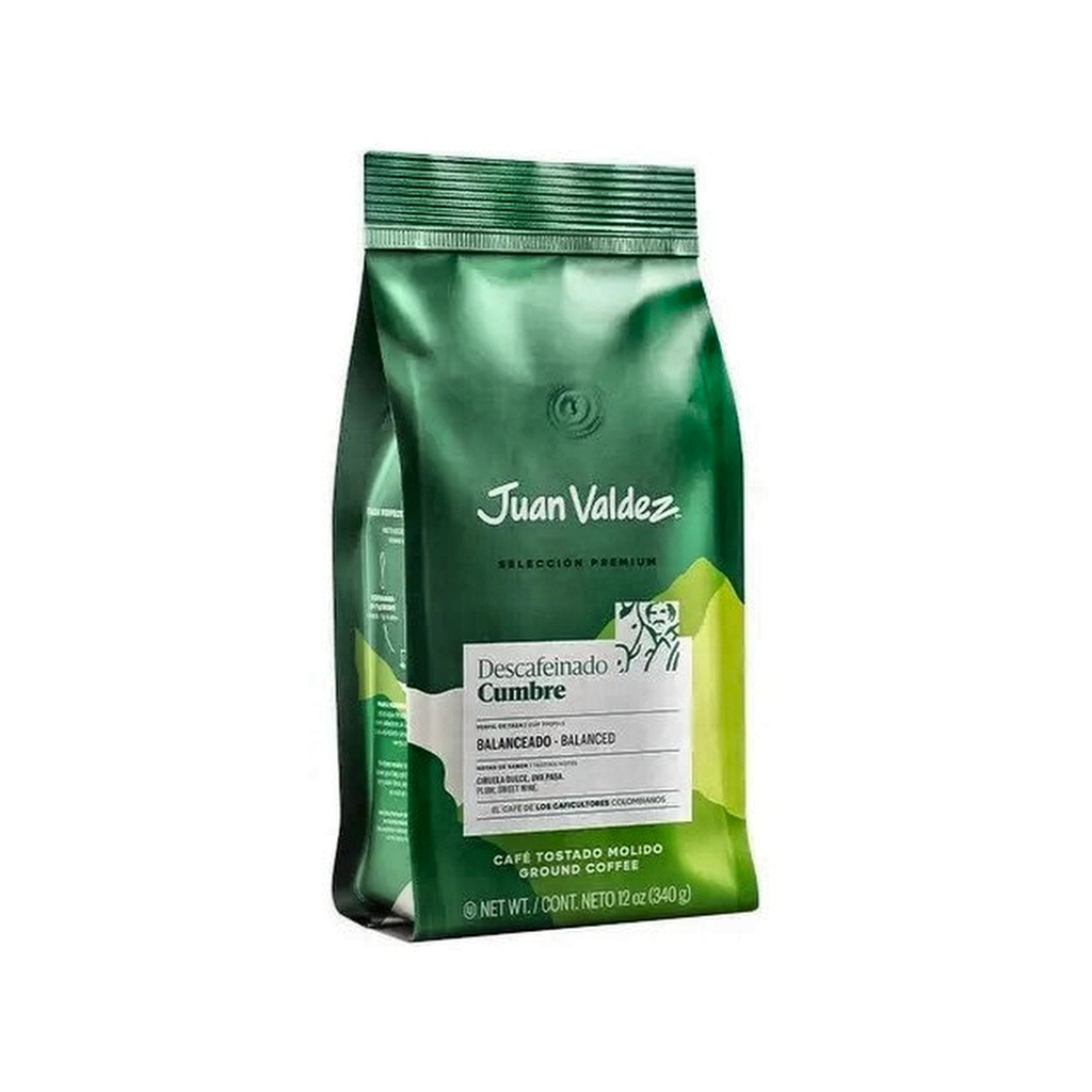 CAFE CUMBRE DESCAFEINADO MOLIDO BOL X 340 GR