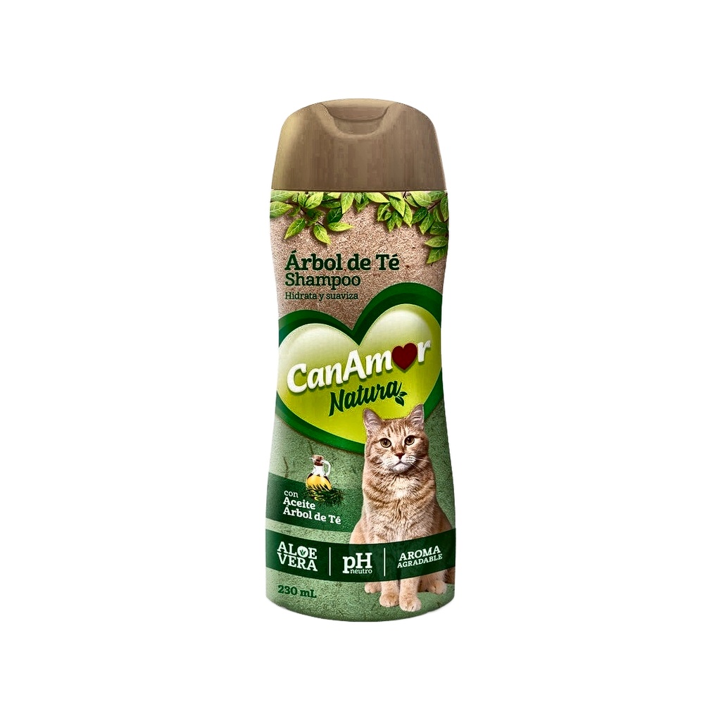 SHAMPOO  ÀRBOL DE TÈ GATOS POR 230 cc