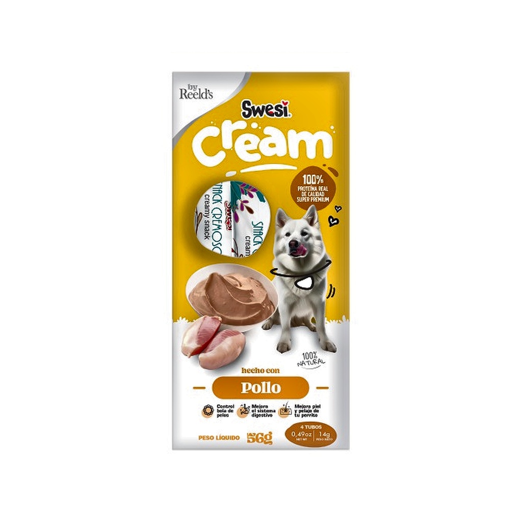 SWESI CREAM PERRO SABOR POLLO PTN136 DISP x 4 UNDS