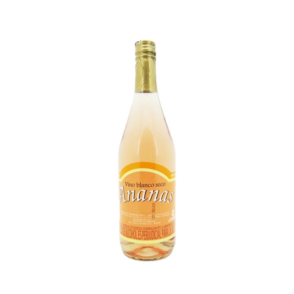 VINO BLANCO SECO ANANAS 10% VOL x 750 cc