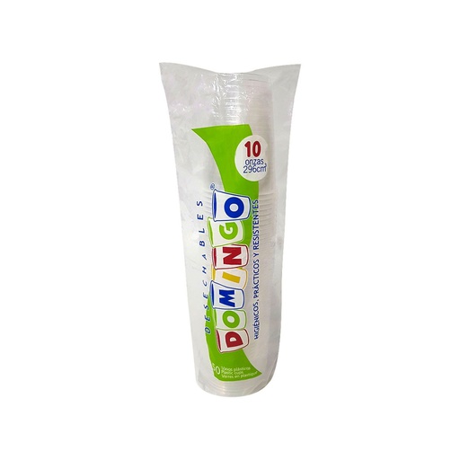 VASOS 10 OZ BCO DOMINGO RLL X 50UND