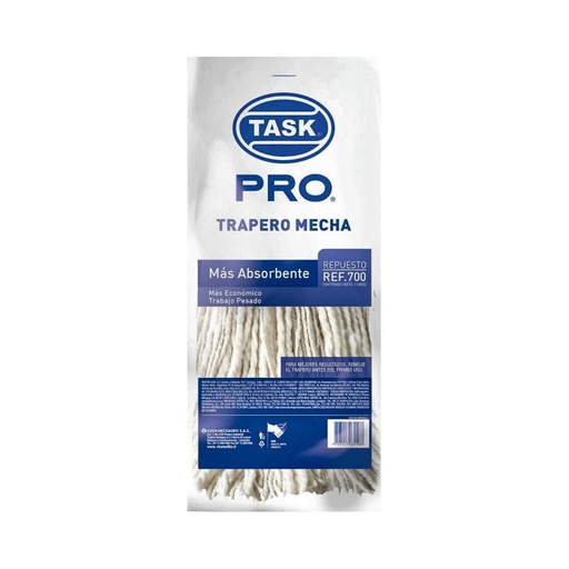 REPUESTO TASK PRO TRAPERO MECHA ALGODON BLANCO REF.700 RF_1003158