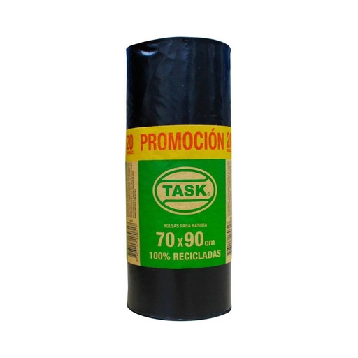 BOLSA BASURA MEDIANA TASK NEGRA CITRONELA 70X90X10 RF_1017284/1017046/1017120/1017106