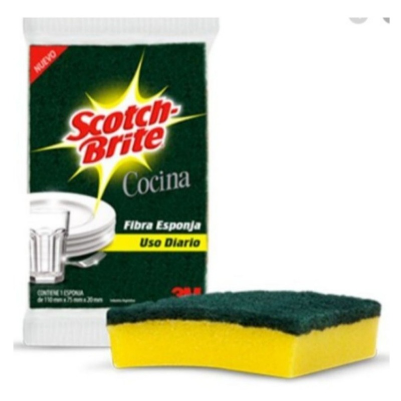 ESPONJILLA S/BRITE LAMINADO VDE 3M UNIDAD