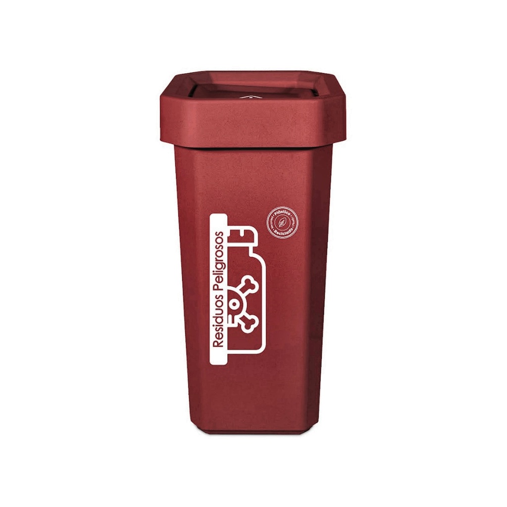CANECA PAPELERA ESTRABINS VAIVEN ROJO RESIDUO PELIGROSOS 26 LT 4-1039347_EMP 4