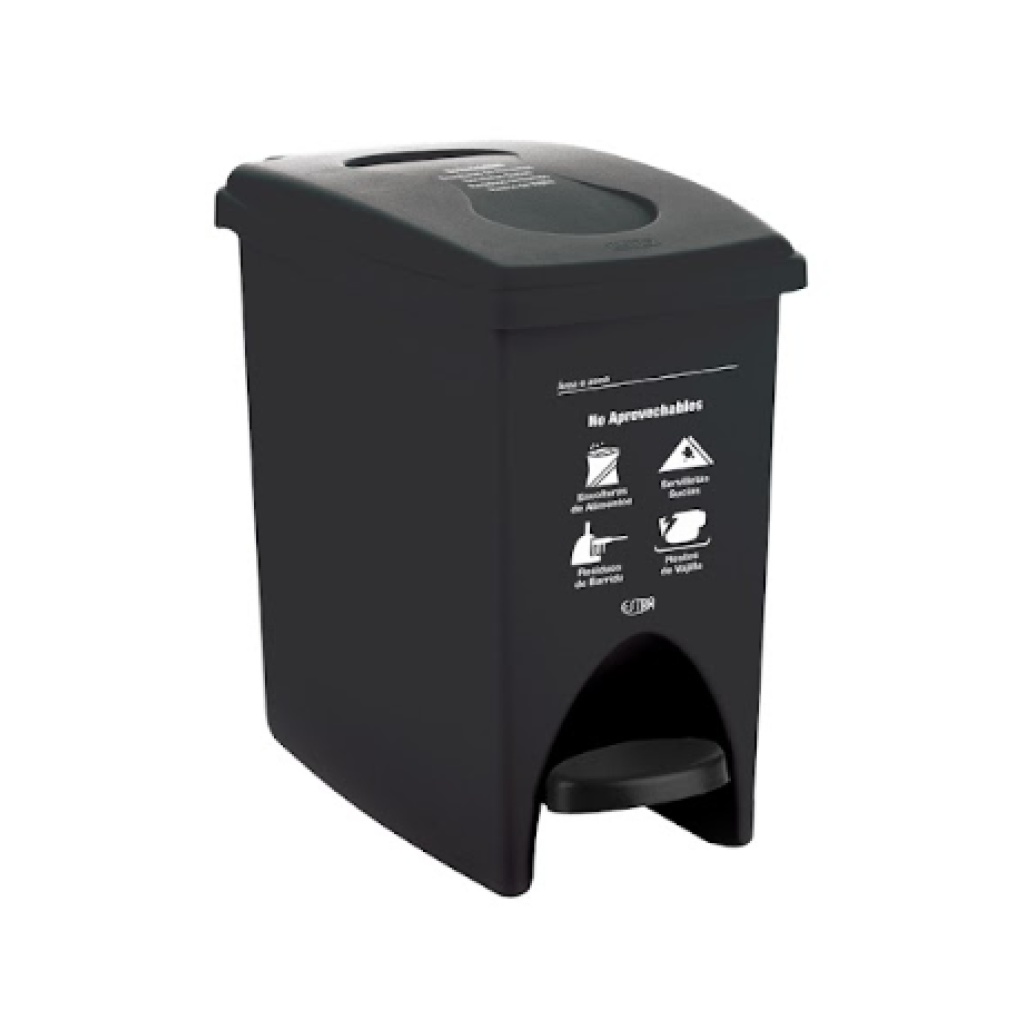 PAPELERA PEDAL 10 L NEGRO NO APROVECHABLE 4-1042556_EMP 4