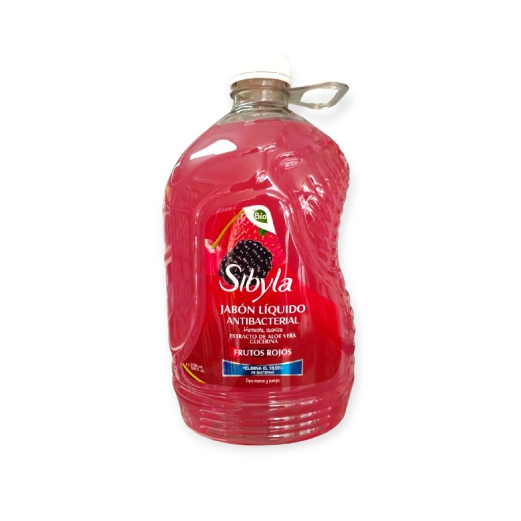 JABON LÍQUIDO CON GLICERINA Y SÁBILA FRUTOS ROJOS x 3785 cc RF_40369