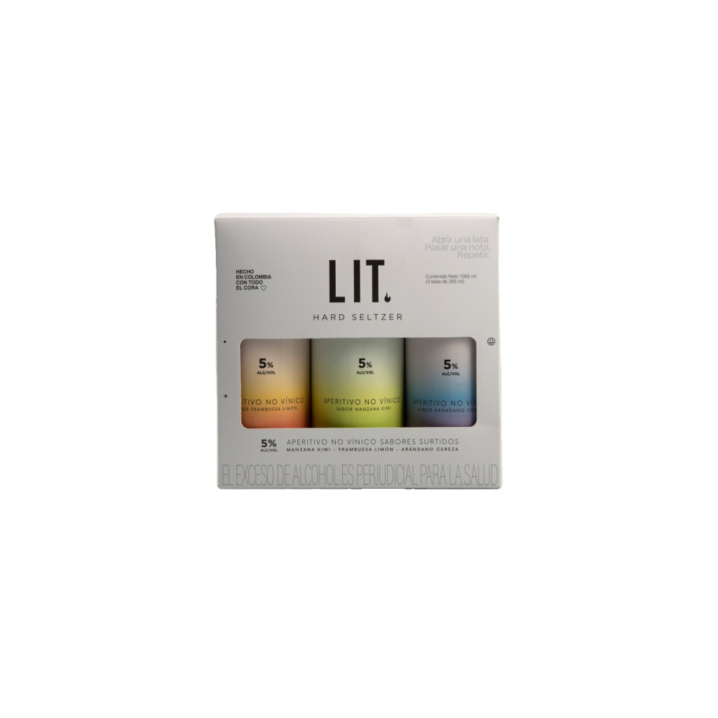 BEBIDA LIT HARD SELTZER SURTIDA x 355 cc C/U TREEPACK