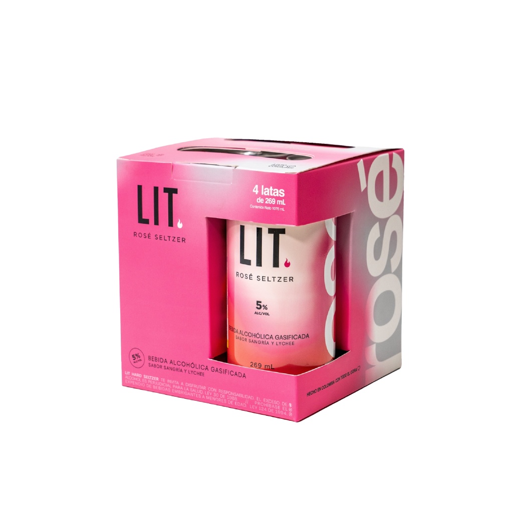 BEBIDA LIT ROSÉ SELTZER x 269 cc FOURPACK