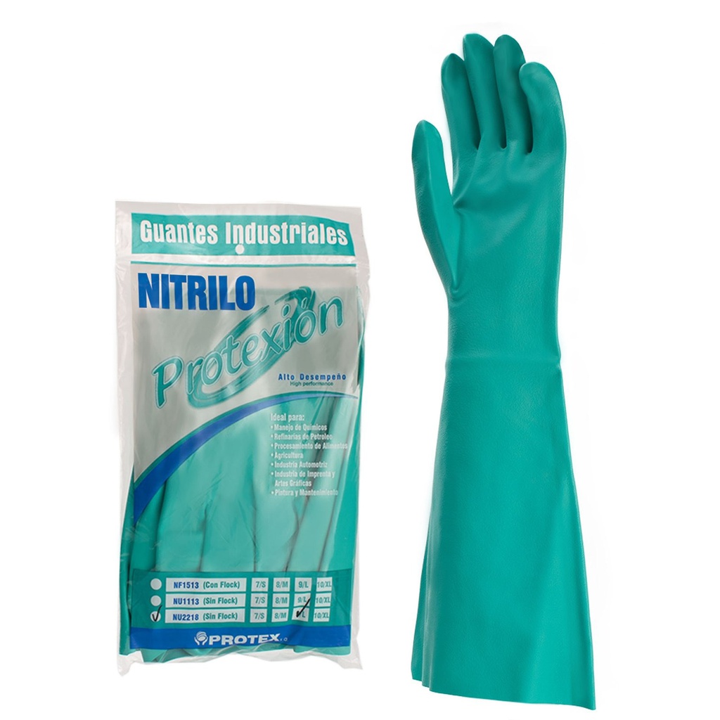 GUANTE IND NITRILO LARGO TALLA 10 NU221810 PAR