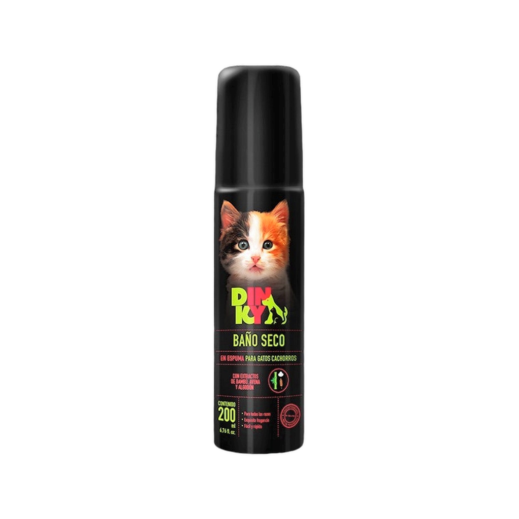 BAÑO SECO DINKY ESPUMA GATO CACHORRO 5526 FSC x 200 ML
