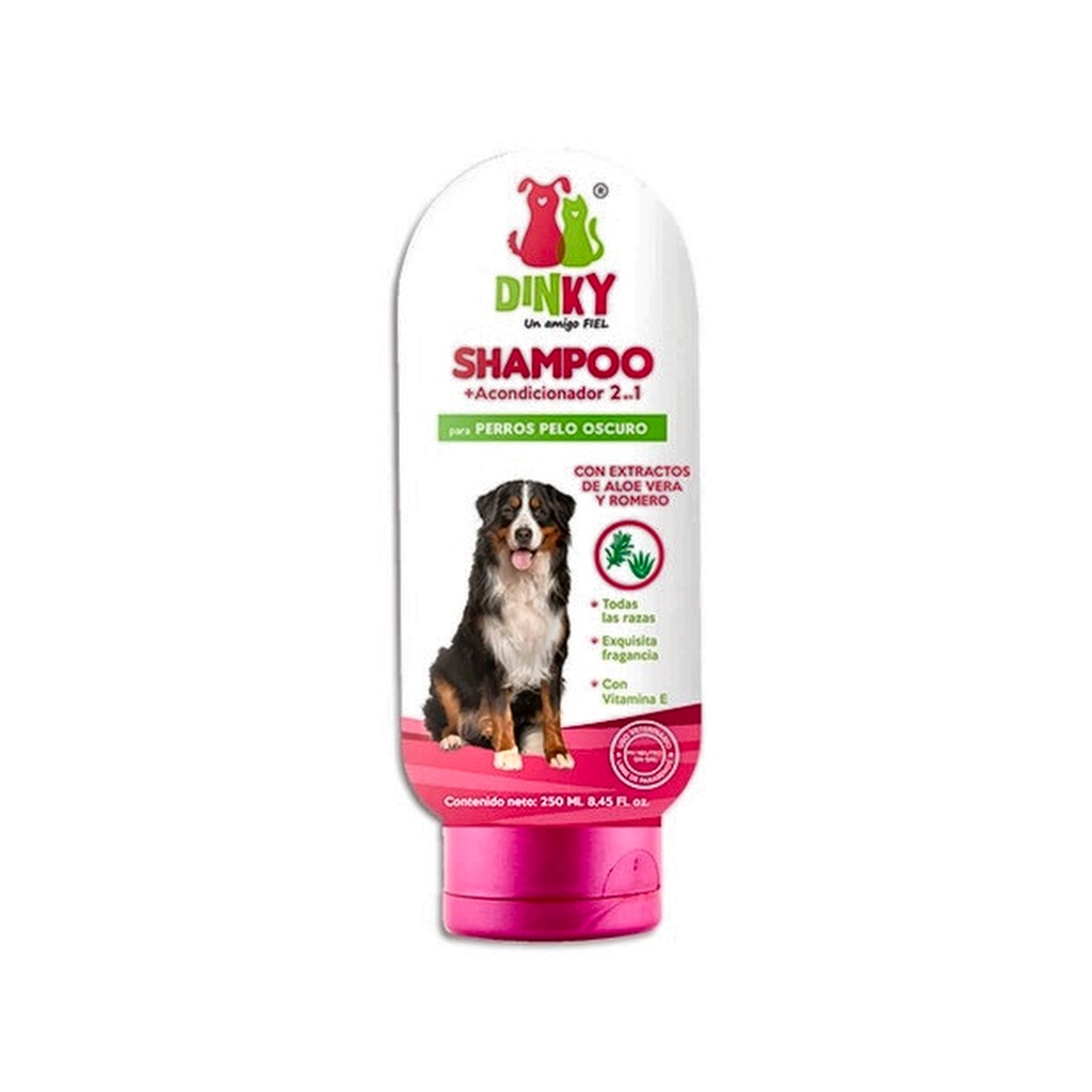 SHAMPOO 2 EN 1 DINKY PERRO PELO OSCURO 98295 DISP x 12 UND
