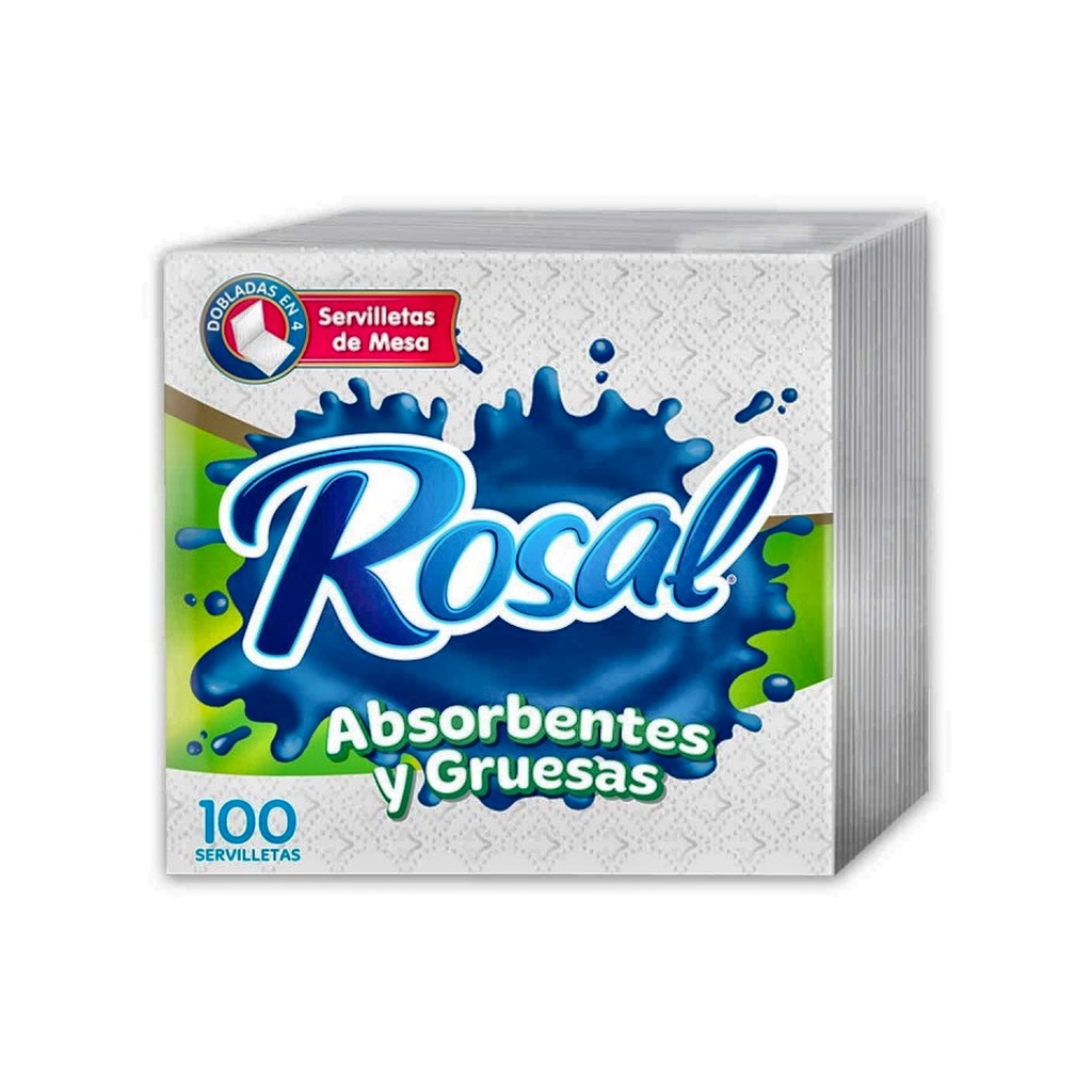 SERVILLETA ROSAL DOBLADA BLANCA x 100 CJ x 30 UND