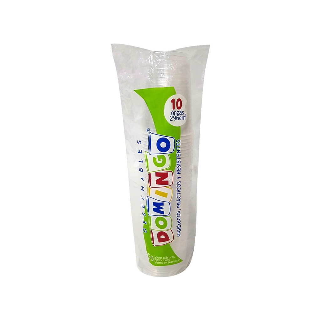 VASOS 10 OZ BCO DOMINGO RLL X 50UND