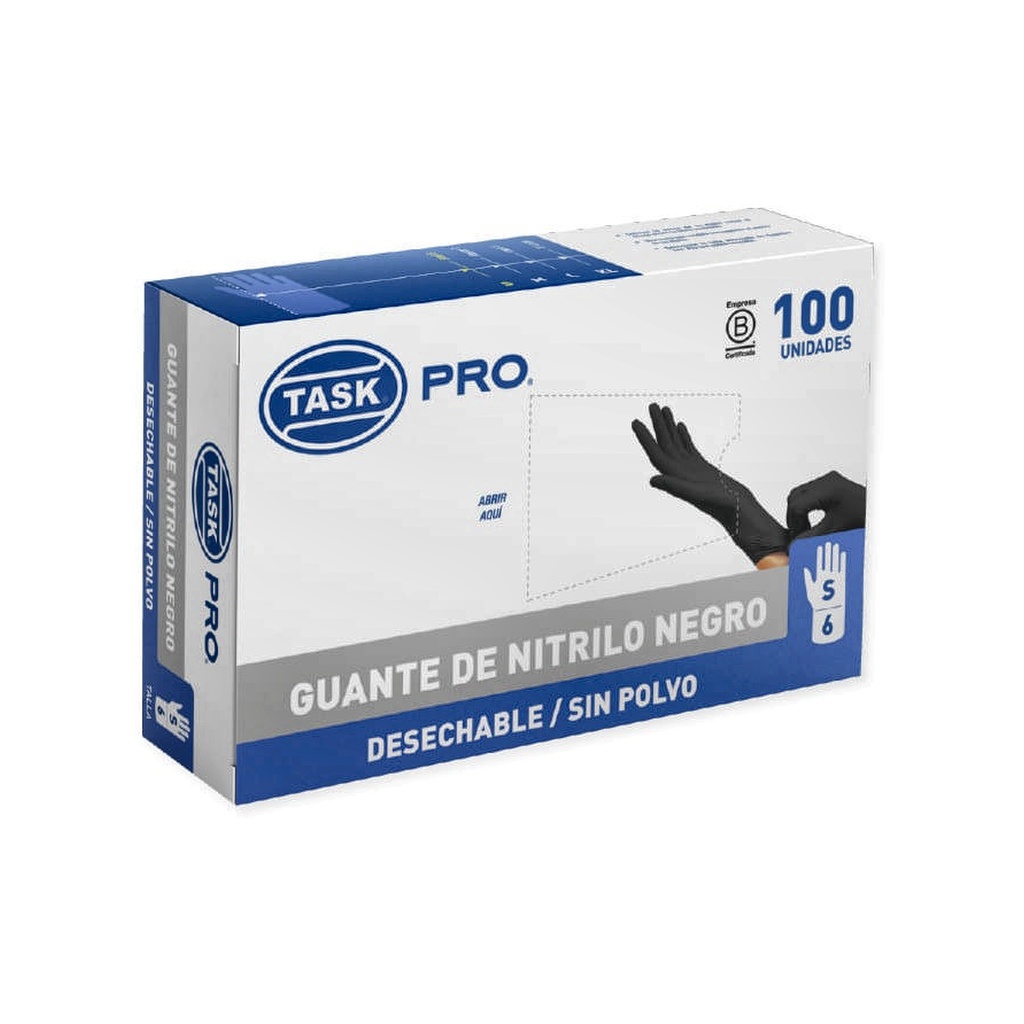 GUANTES DESECHABLES TASK PRO NITRILO NGRO SPOLV L - RF_1330093