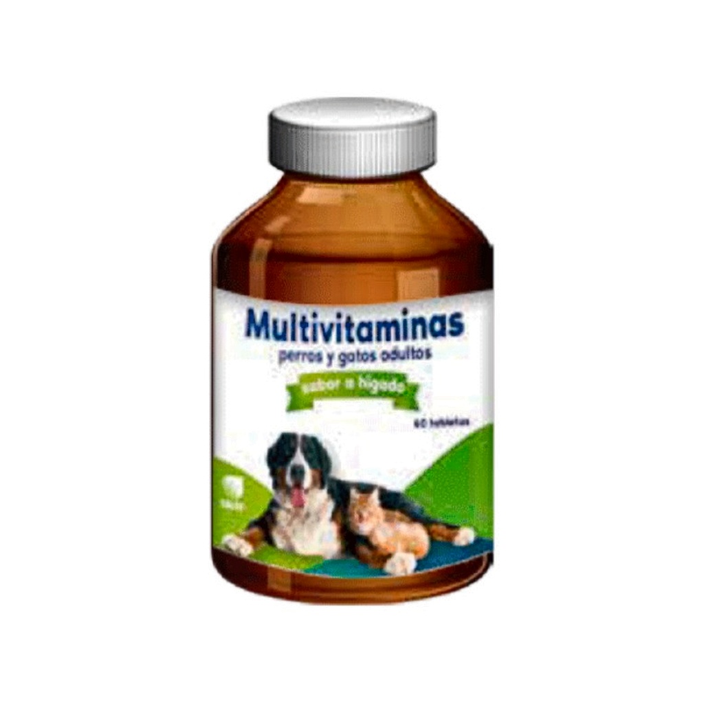 MULTIVITAMIINAS CALOX PERROS Y GATOS ADULTOS  FRASCO x 60 TABLETAS