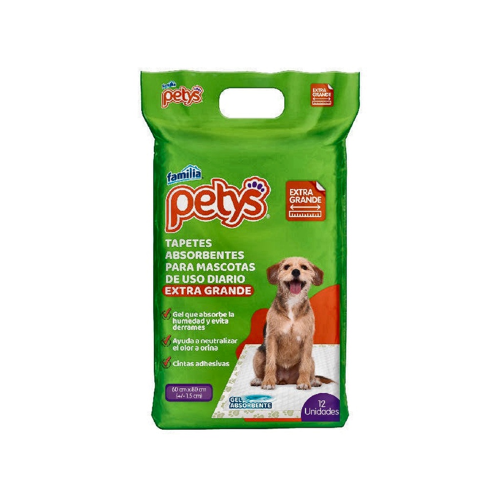 TAPETES PETYS EXTRA GRANDE x 12 UNDS