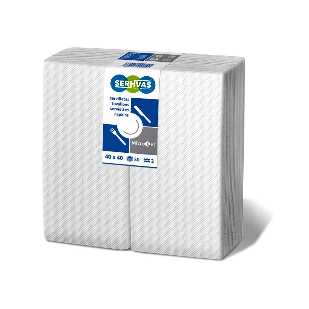 SERVILLETA PAPEL PUNTA BLANCA 40X40 CJ X 24 UND