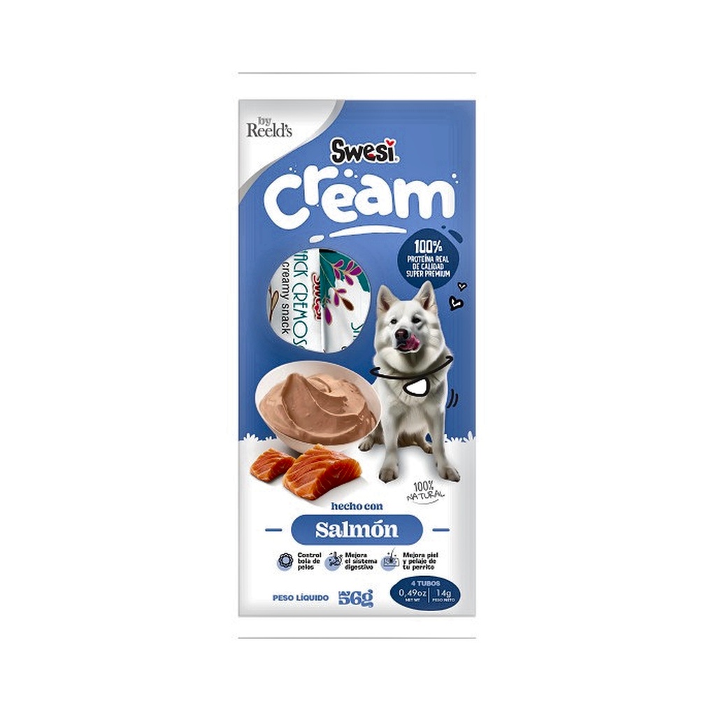 SWESI CREAM GATOS SABOR SALMON PTN137 DISP x 4 UNDS