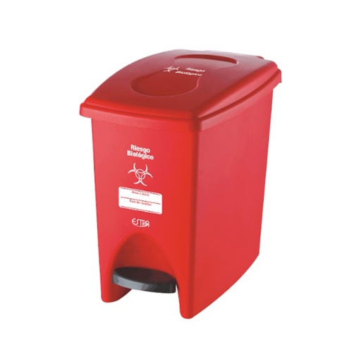 PAPELERA PEDAL 10LTS ROJO RIESGO BIOLOGICO 4-1002483_EMP 4