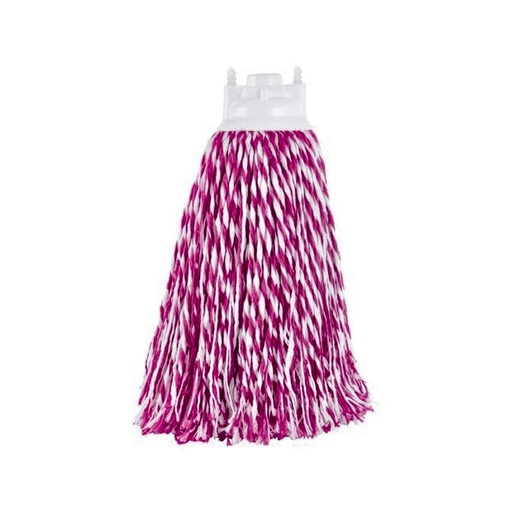 TRAPERO MICROF BLANCO/FUCSIA CON ACOPLE 300gr SIN MANGO RF_11088