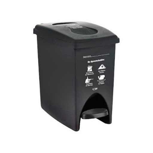 CANECA-PAPELERA ESCOBINS PEDAL/22L/NEGRO- NO APROVECHABLE- POLIALUMINIO 4-1050174_EMP4